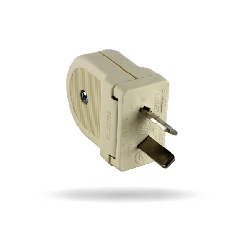 Ficha Bipolar sin toma de tierra salida trasera 250V 10A Marfil